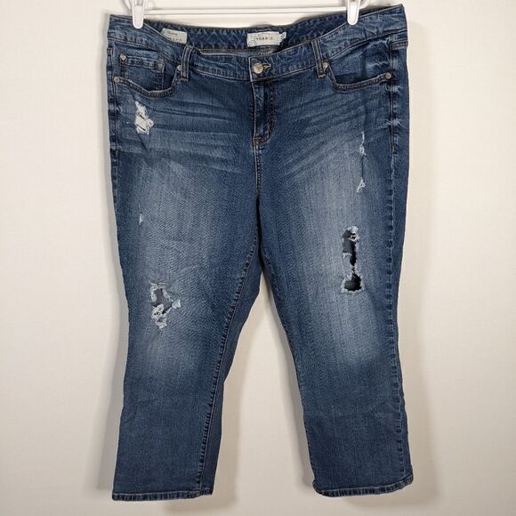 Torrid Distressed Skinny Jeans  - Picture 1 of 8